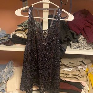 Free People Intimately navy blue sequined tank